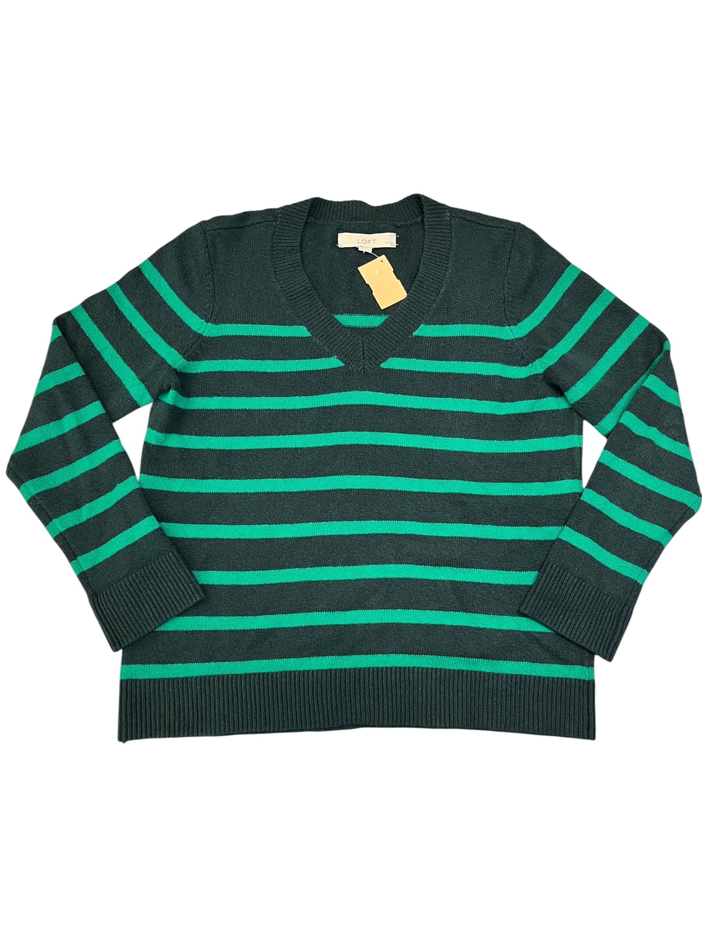 Sweater By Loft In Striped Pattern, Size:Mp