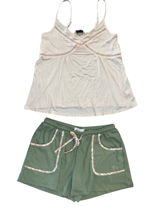 Lounge Set Shorts By Clothes Mentor In Green & Pink, Size: S