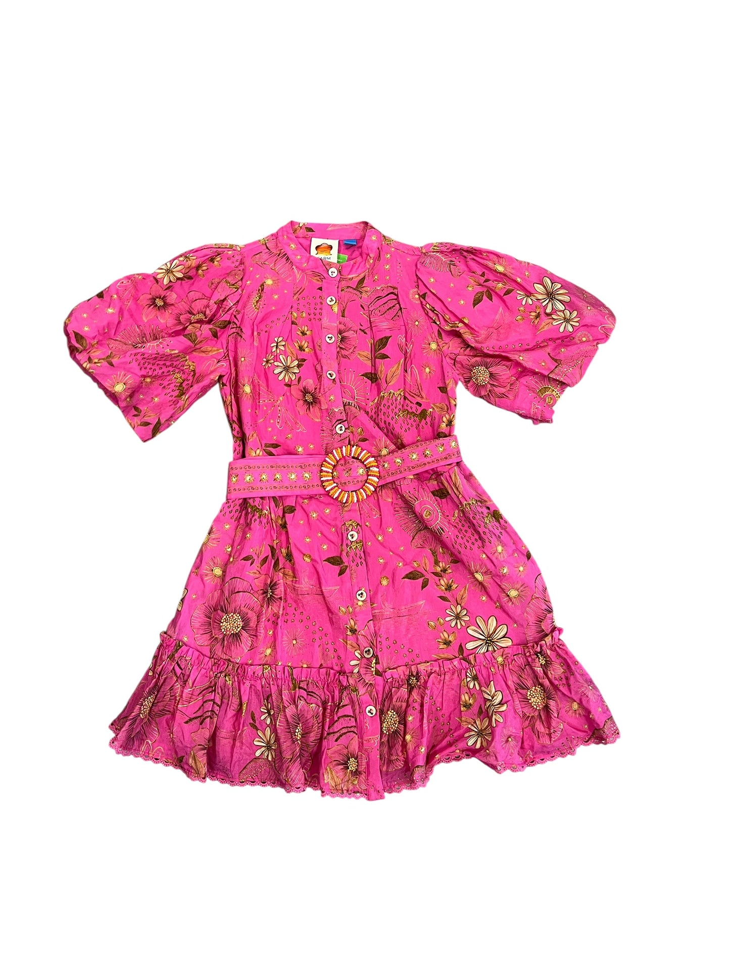 Dress Casual Short By Farm Rio In Pink, Size:S