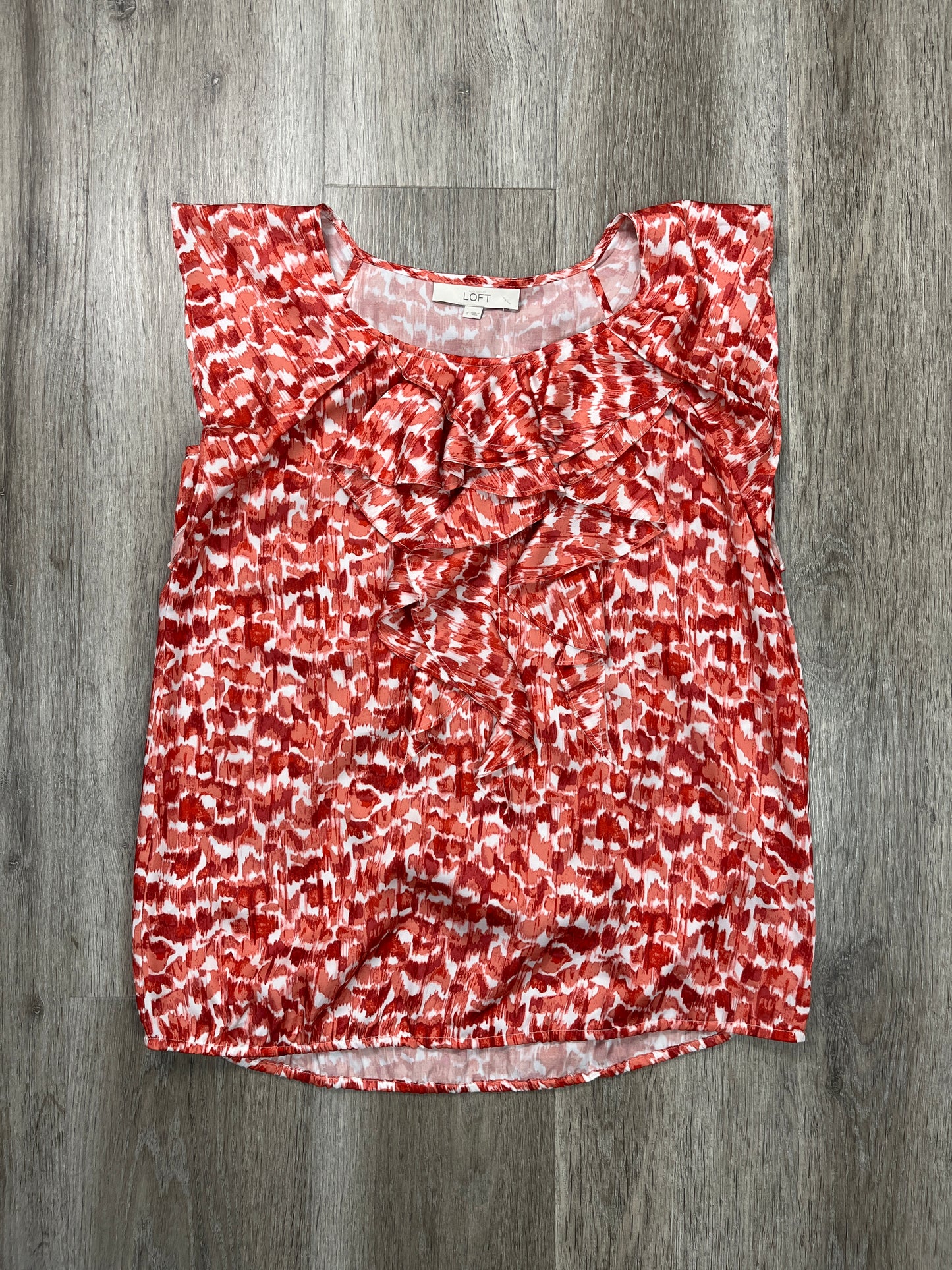 Top Sleeveless Basic By Loft In Orange, Size:S