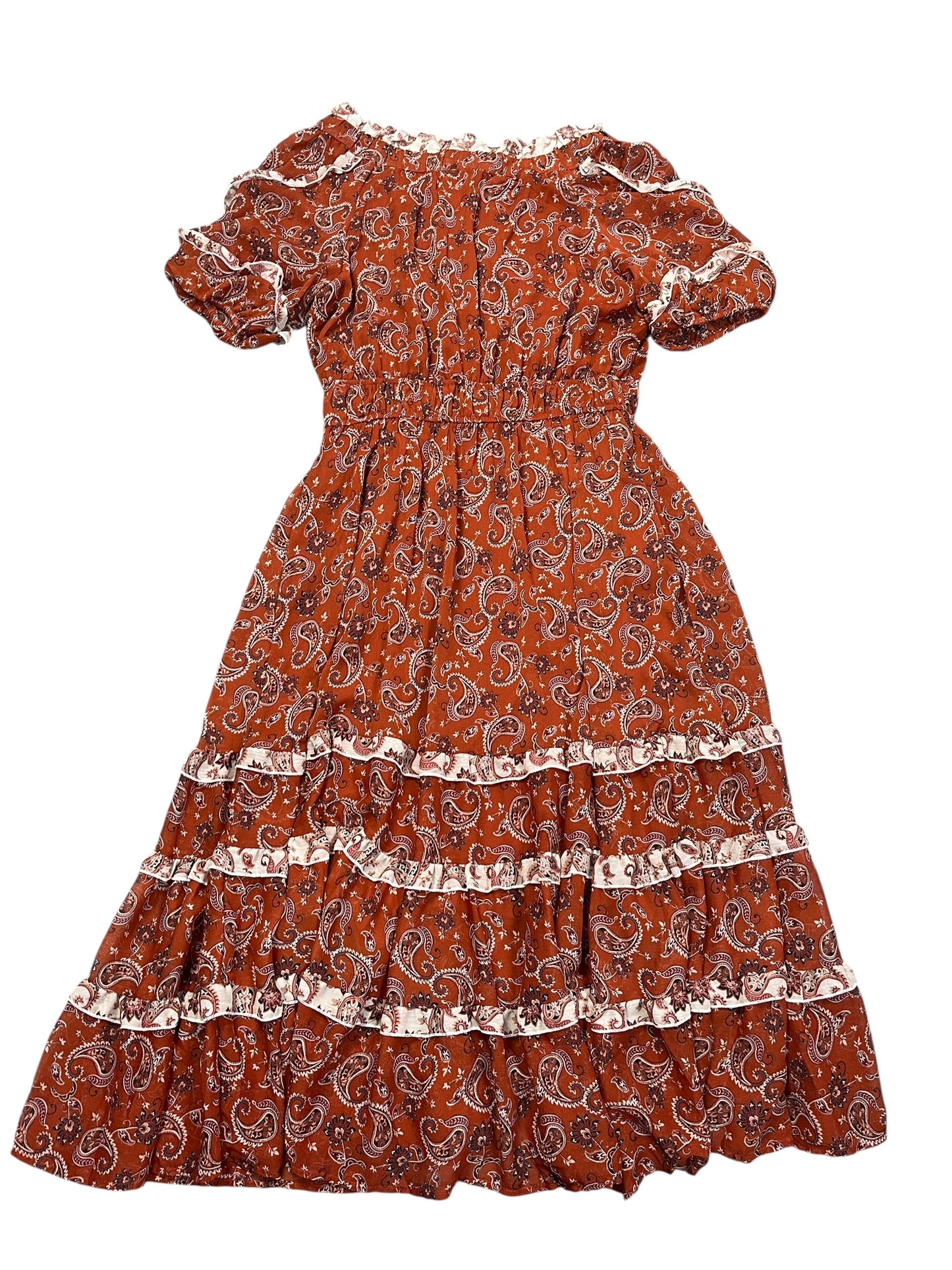 Dress Casual Midi By Cmc In Orange, Size:L