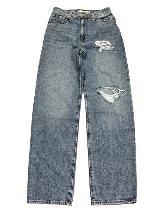 Jeans Straight By Levis In Blue Denim, Size:2
