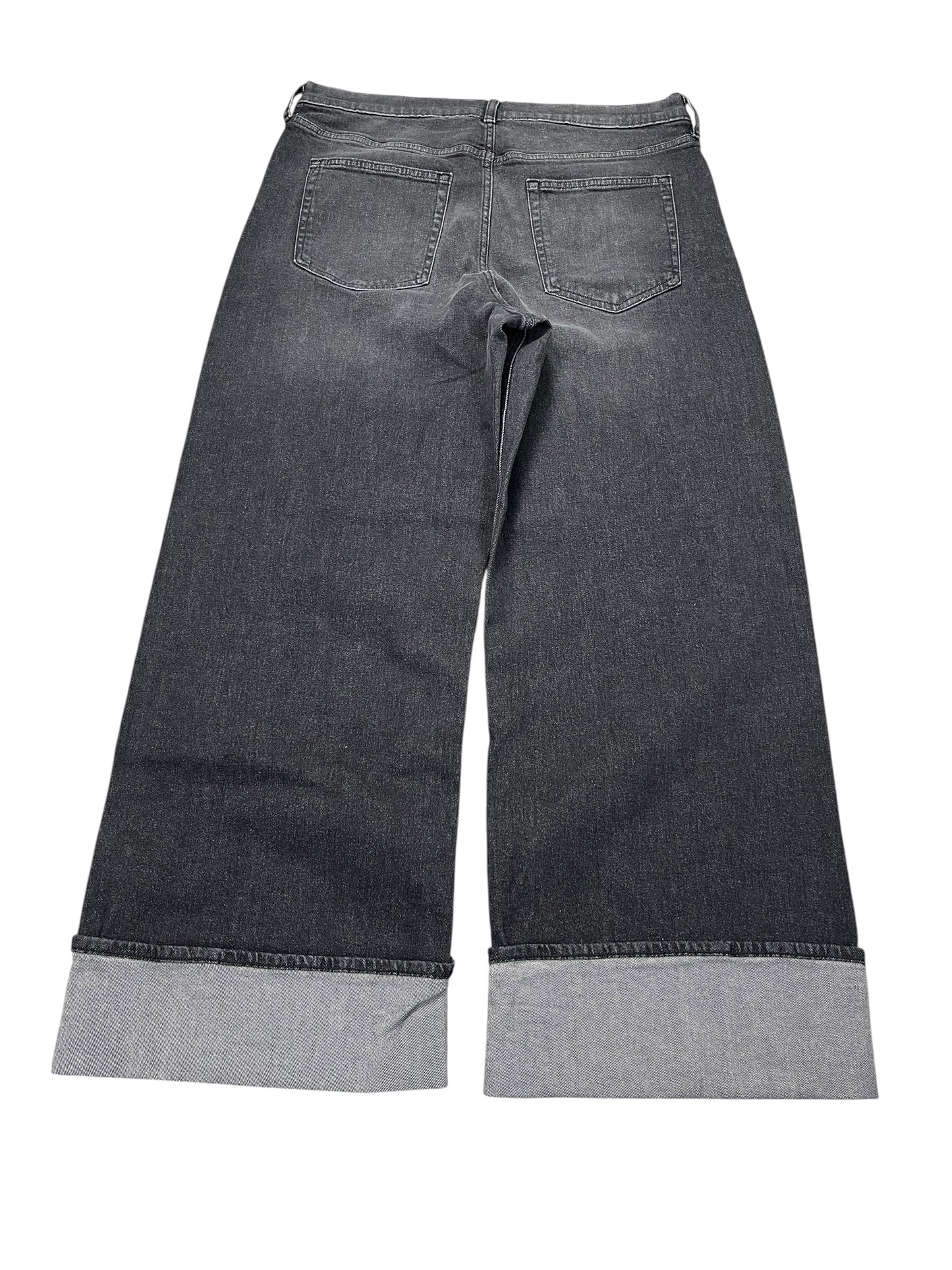 Jeans Wide Leg By Gap In black, Size:16