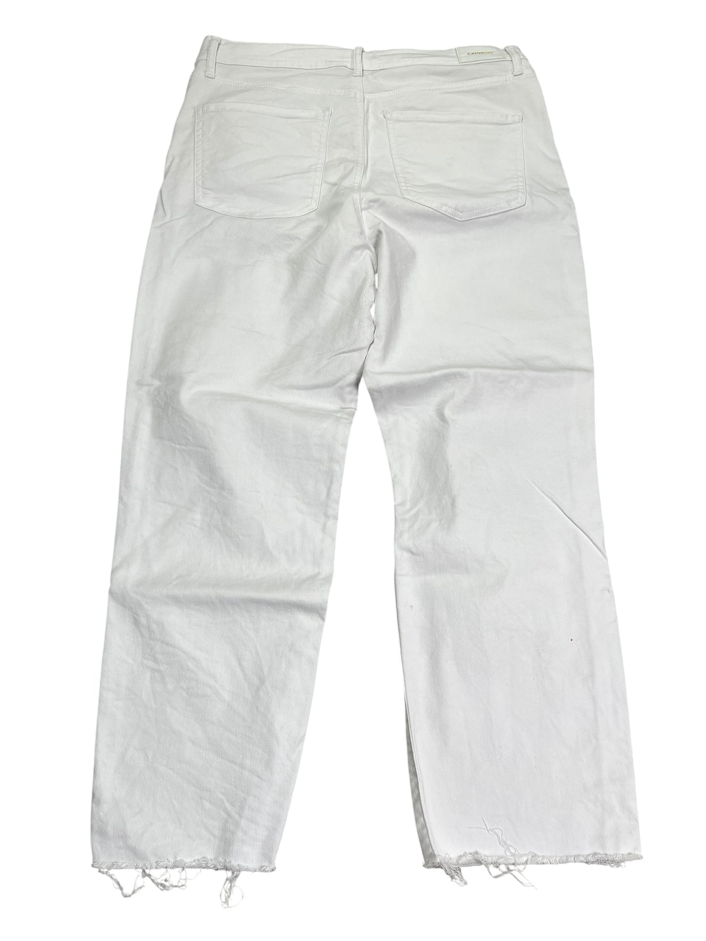 Jeans Straight By Express In White Denim, Size:12