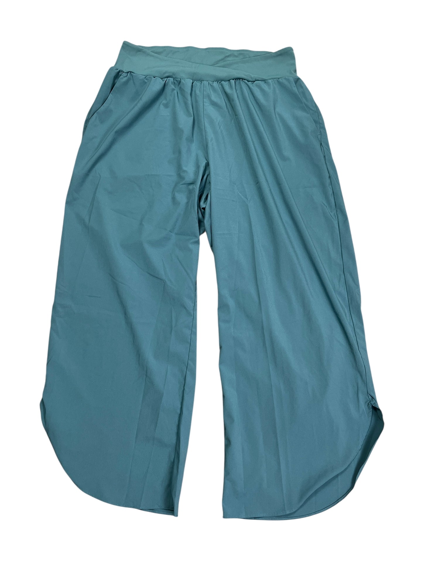Pants Cropped By Clothes Mentor In Teal, Size:L