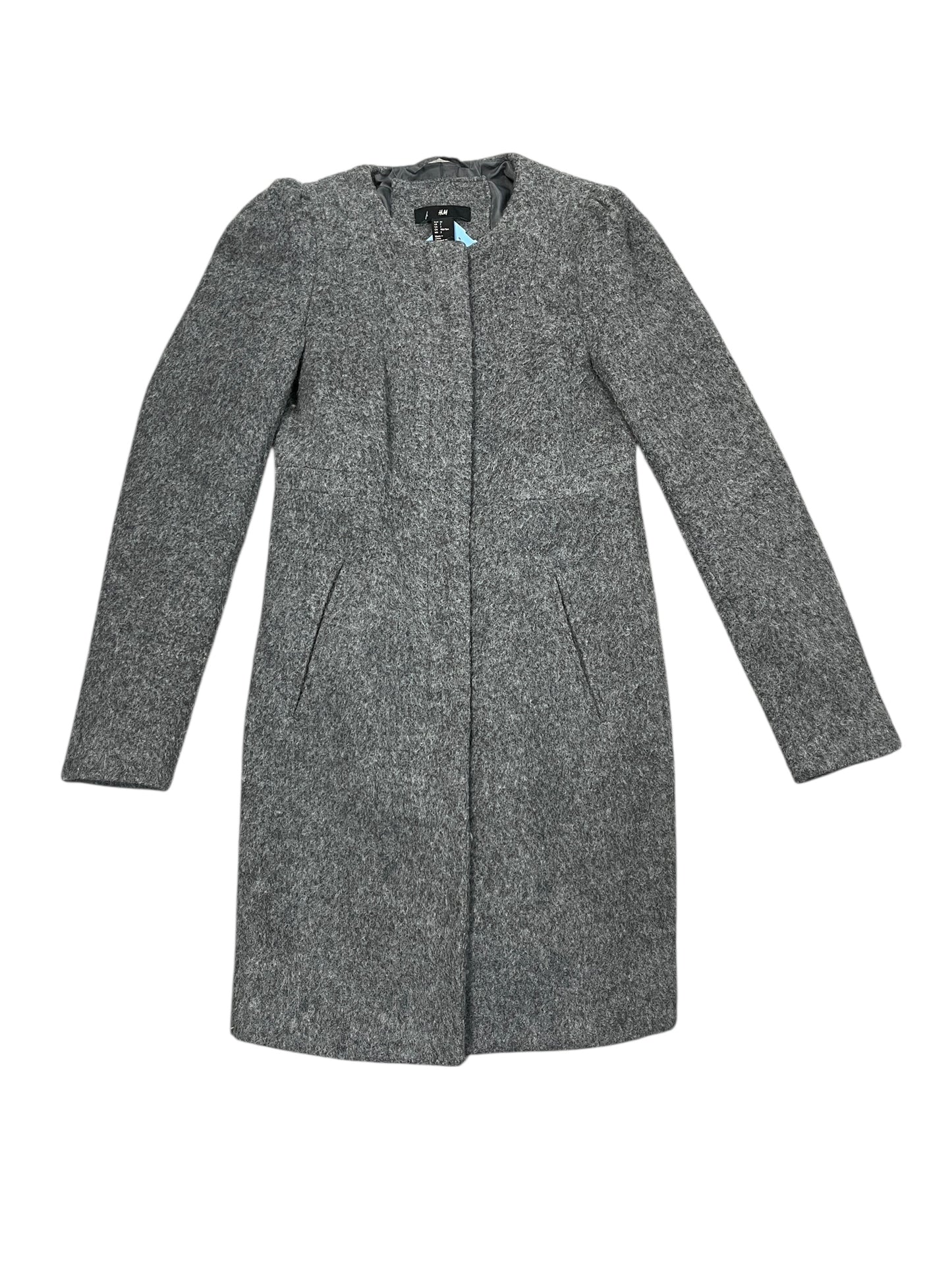 Coat Parka By H&M In Grey, Size:Xs
