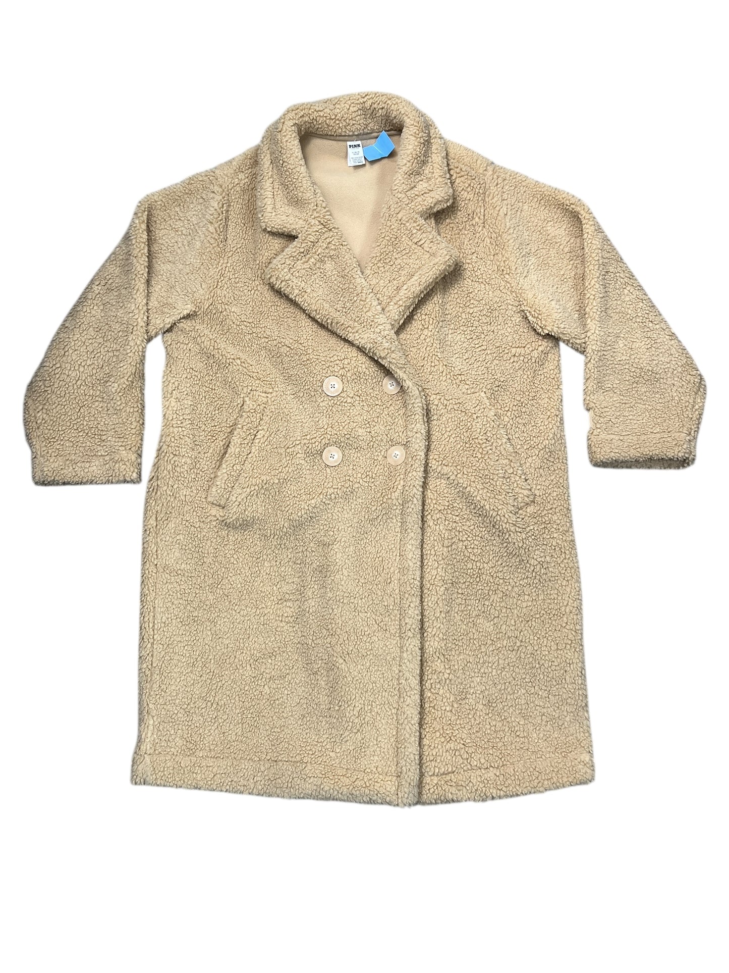 Coat Faux Fur & Sherpa By Pink In Tan, Size:Xl