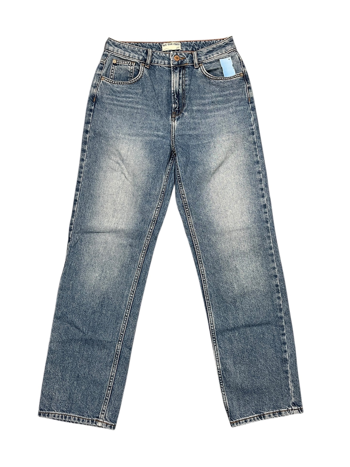 Jeans Straight By We The Free In Blue Denim, Size:6