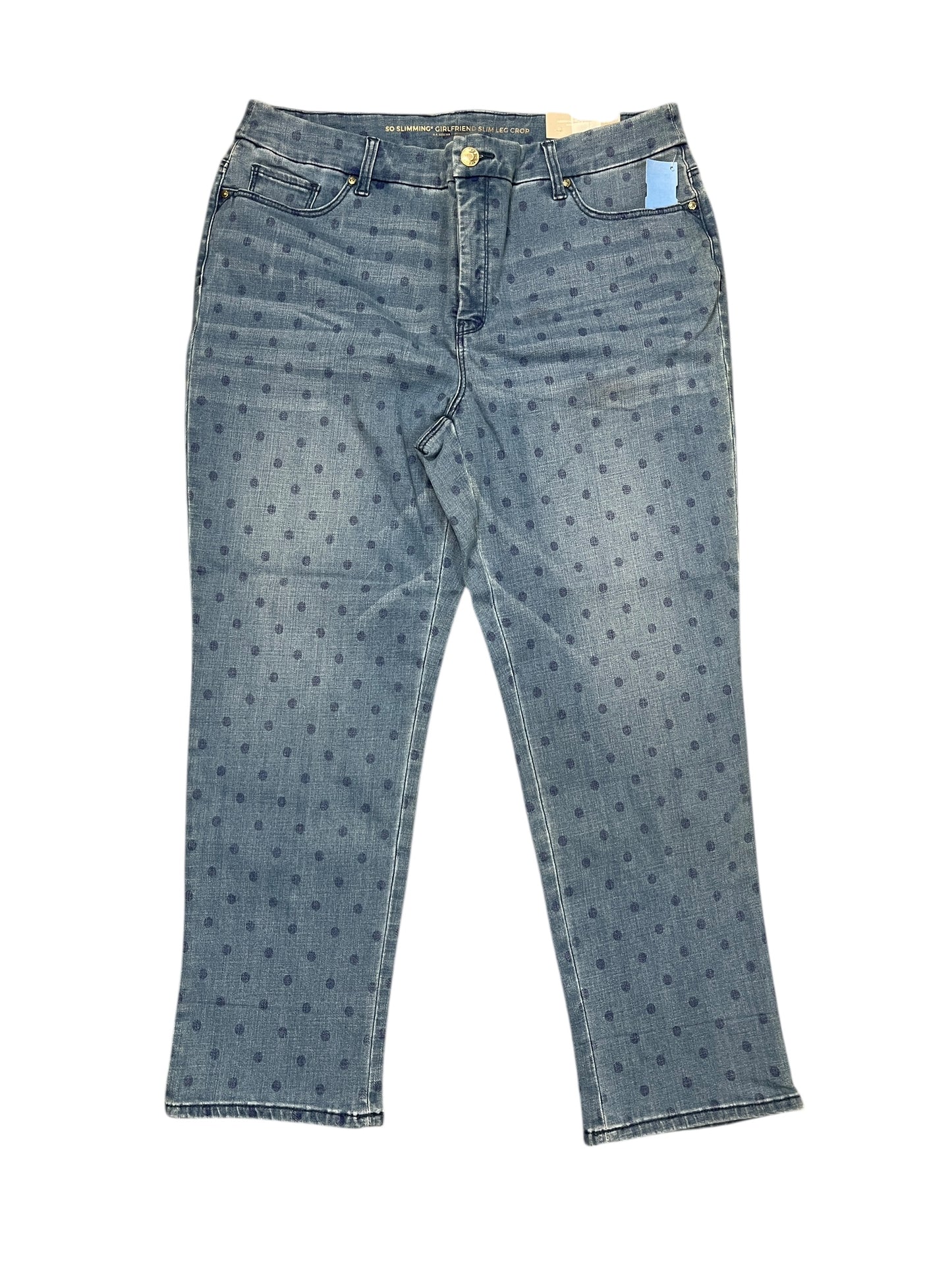 Jeans Cropped By Chicos In Blue Denim, Size:14