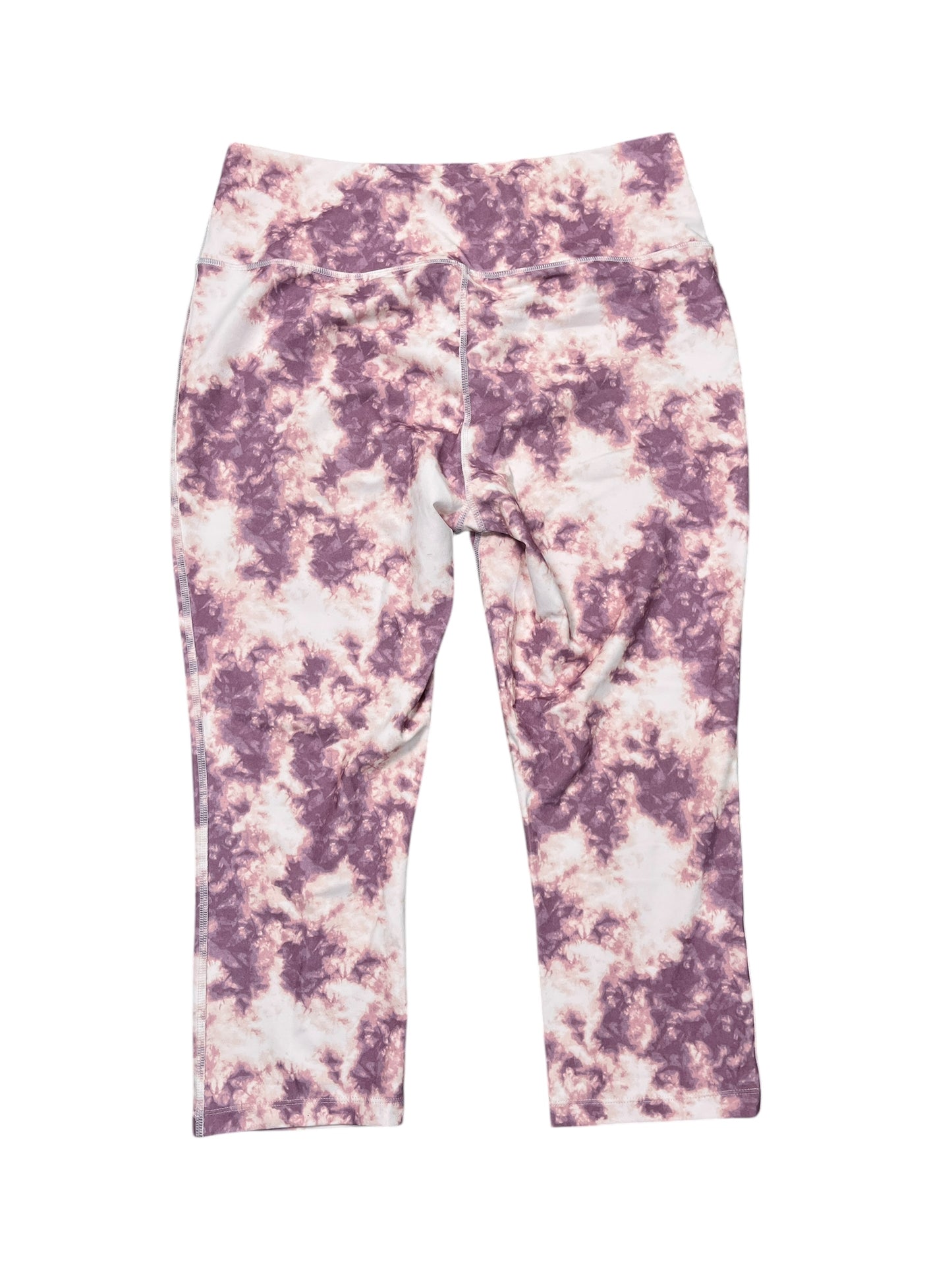Athletic Leggings Capris By Eddie Bauer In Pink & Purple, Size:L