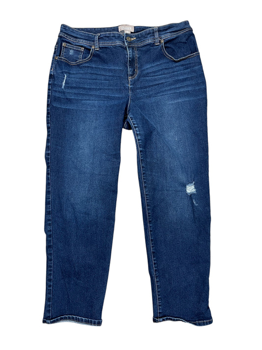Jeans Boot Cut By Chicos In Blue Denim, Size:12