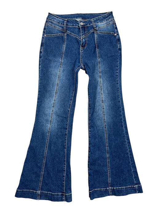 Jeans Flared By Clothes Mentor In Blue Denim, Size:10