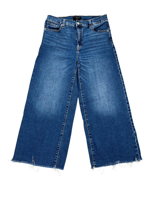 Jeans Wide Leg By Banana Republic In Blue Denim, Size:8
