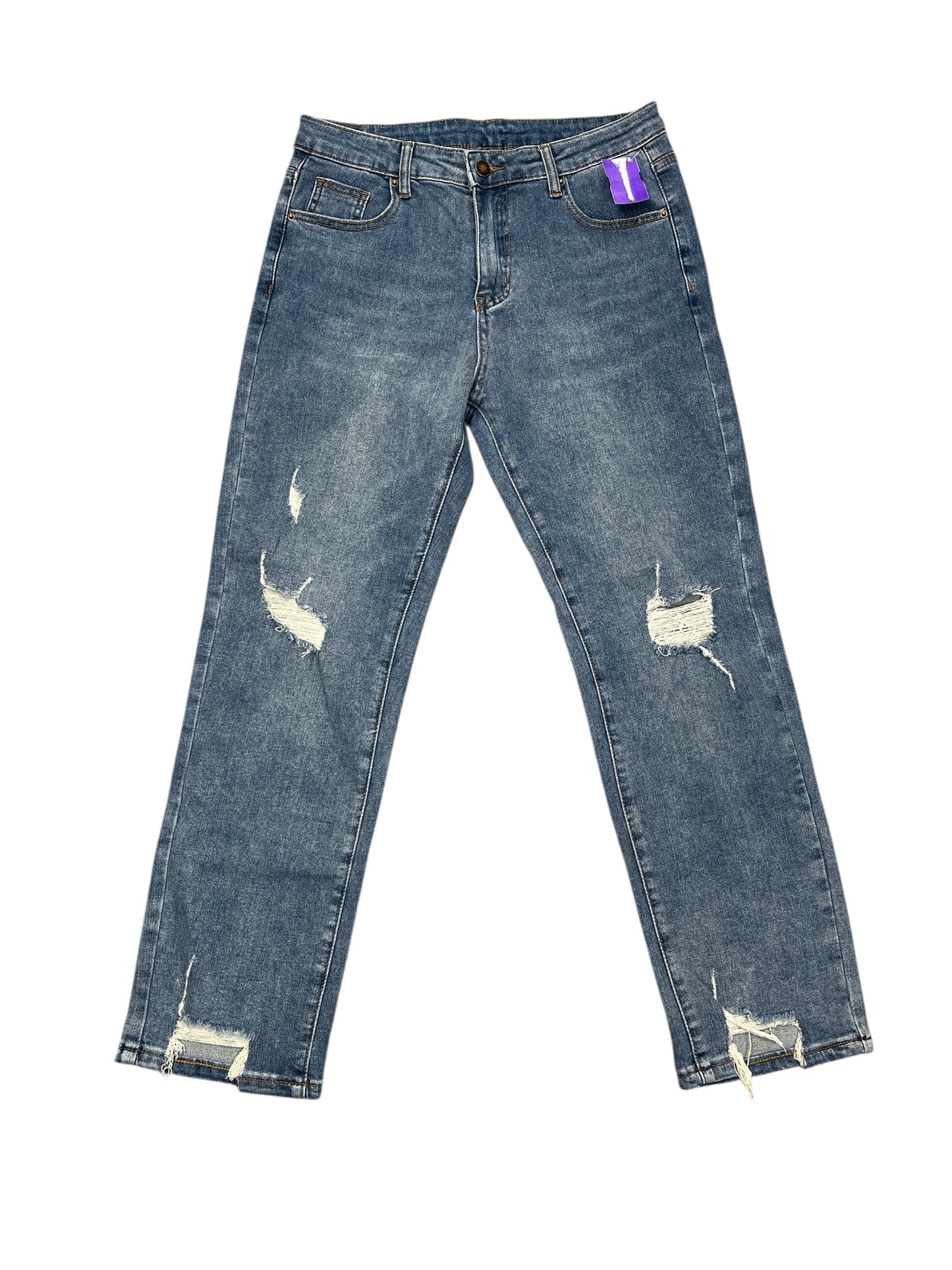 Jeans Straight By Clothes Mentor In Blue Denim, Size:10