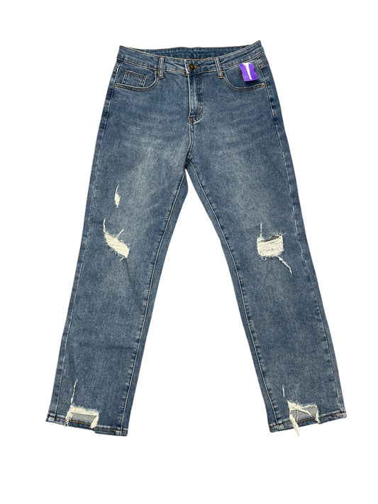Jeans Straight By Clothes Mentor In Blue Denim, Size:10