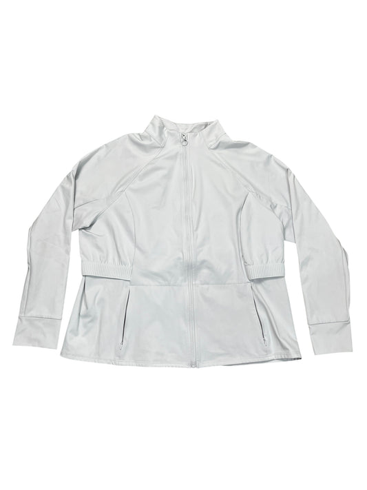 Athletic Jacket By Fabletics In Grey, Size:2X