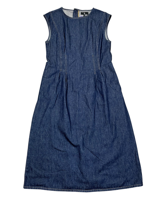 Dress Casual Midi By Banana Republic In Blue Denim, Size:Xl