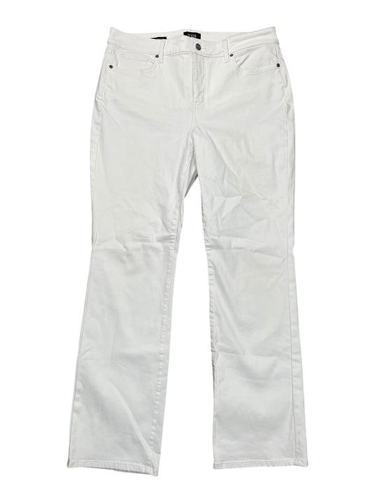 Jeans Straight By Not Your Daughters Jeans In White Denim, Size:14
