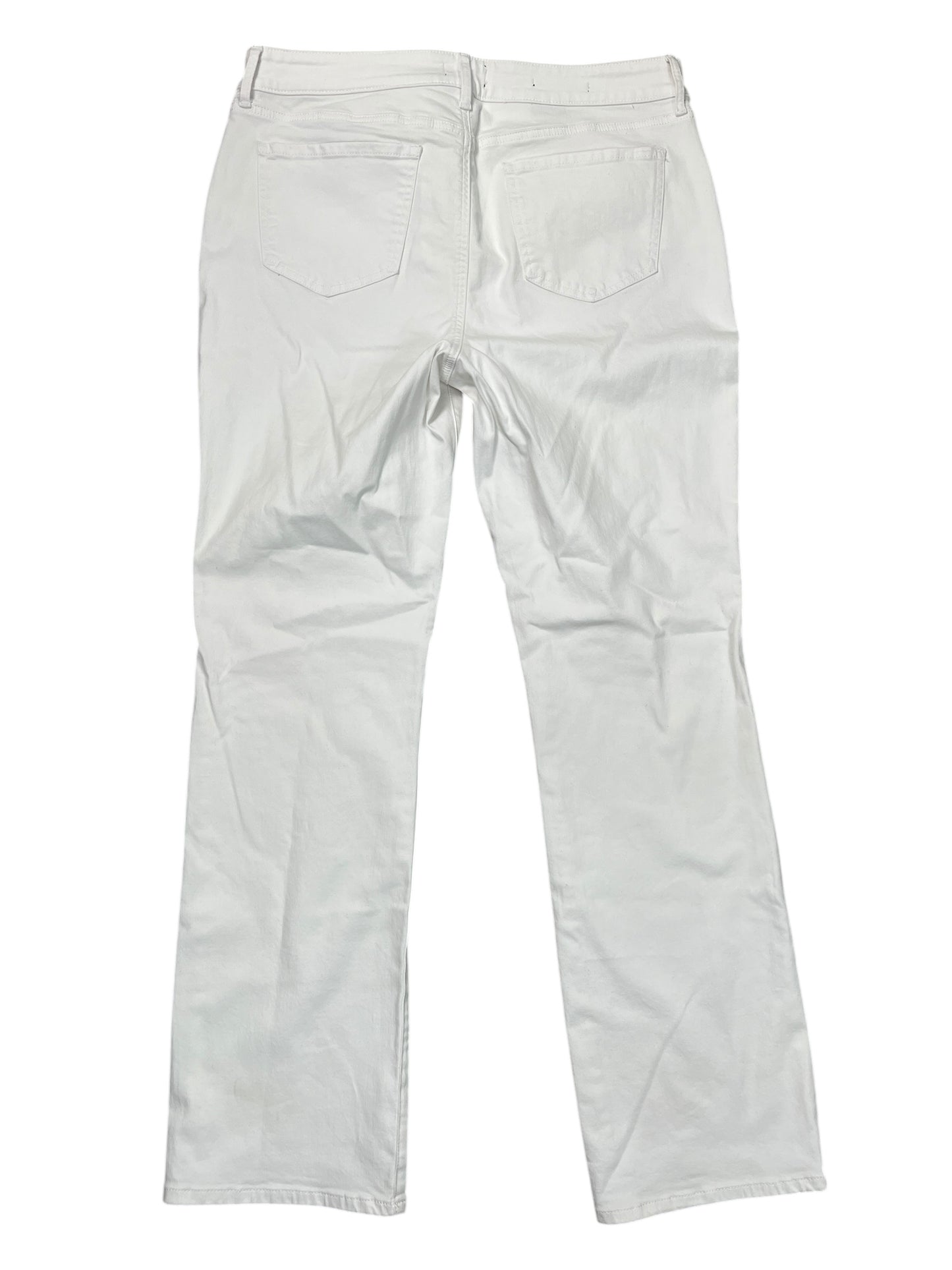 Jeans Straight By Not Your Daughters Jeans In White Denim, Size:14