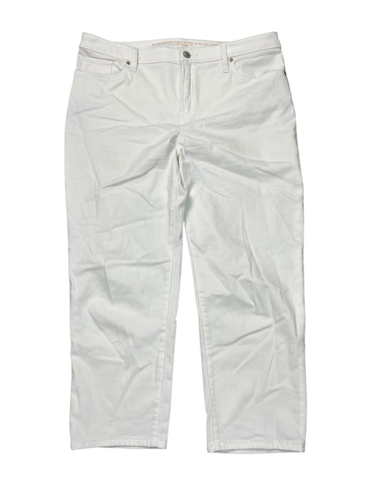 Jeans Cropped By Chicos In White Denim, Size:12