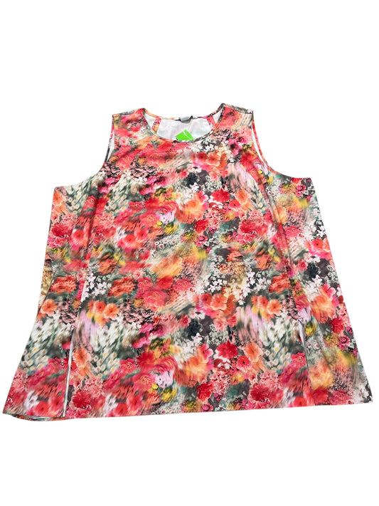 Top Sleeveless By Athleta In Floral Print, Size:1X