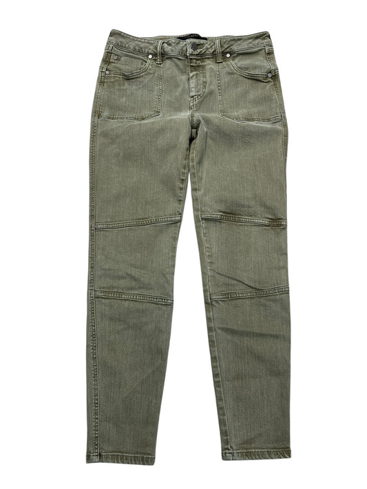 Jeans Cropped By Liverpool In Green Denim, Size:10