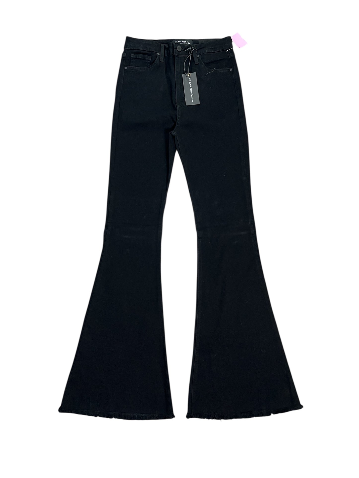 Jeans Flared By Just Black In Black Denim, Size:6