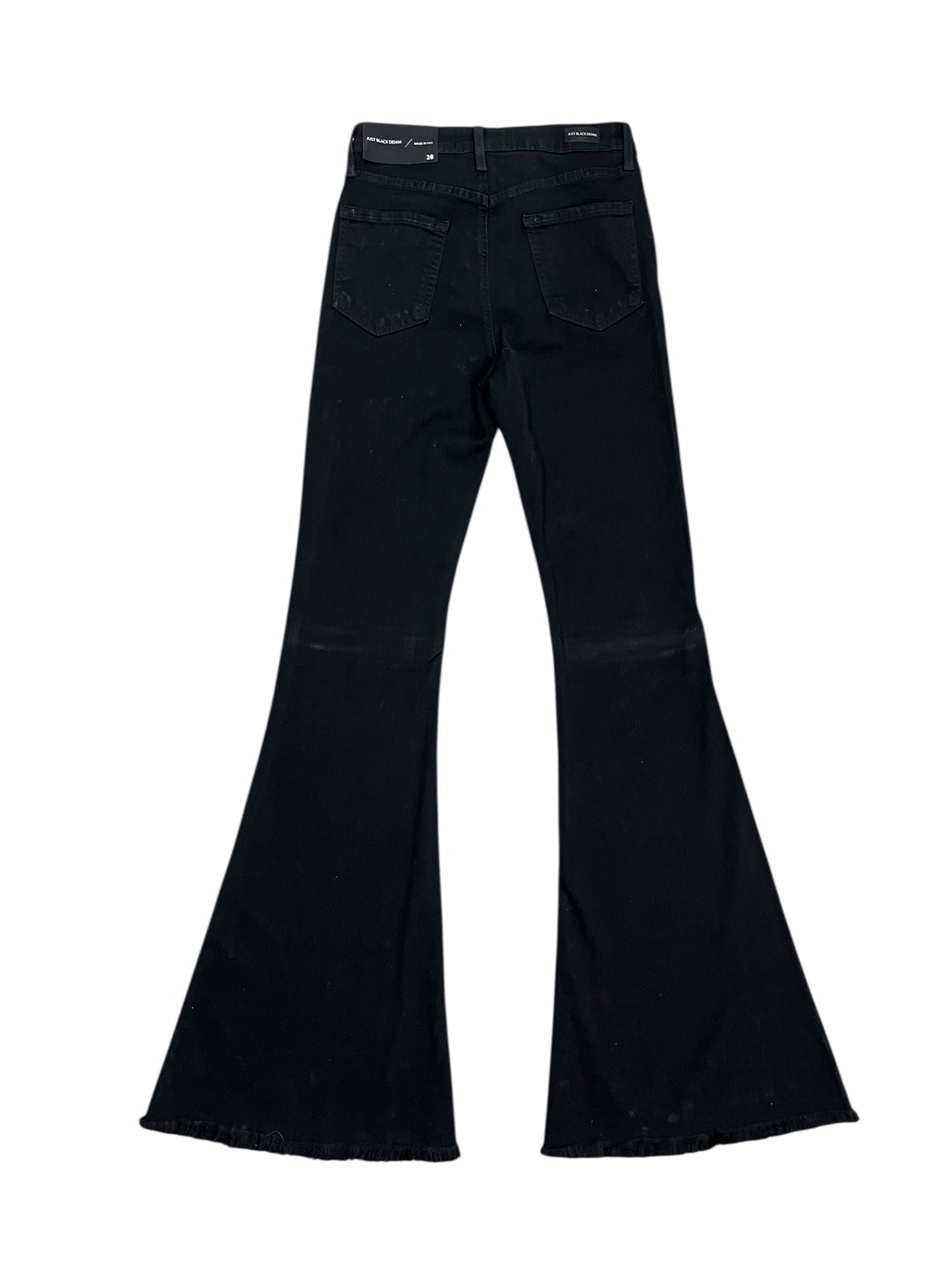 Jeans Flared By Just Black In Black Denim, Size:6