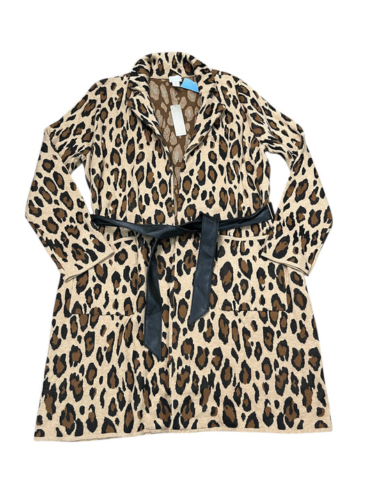 Cardigan By Chicos In Leopard Print, Size:L