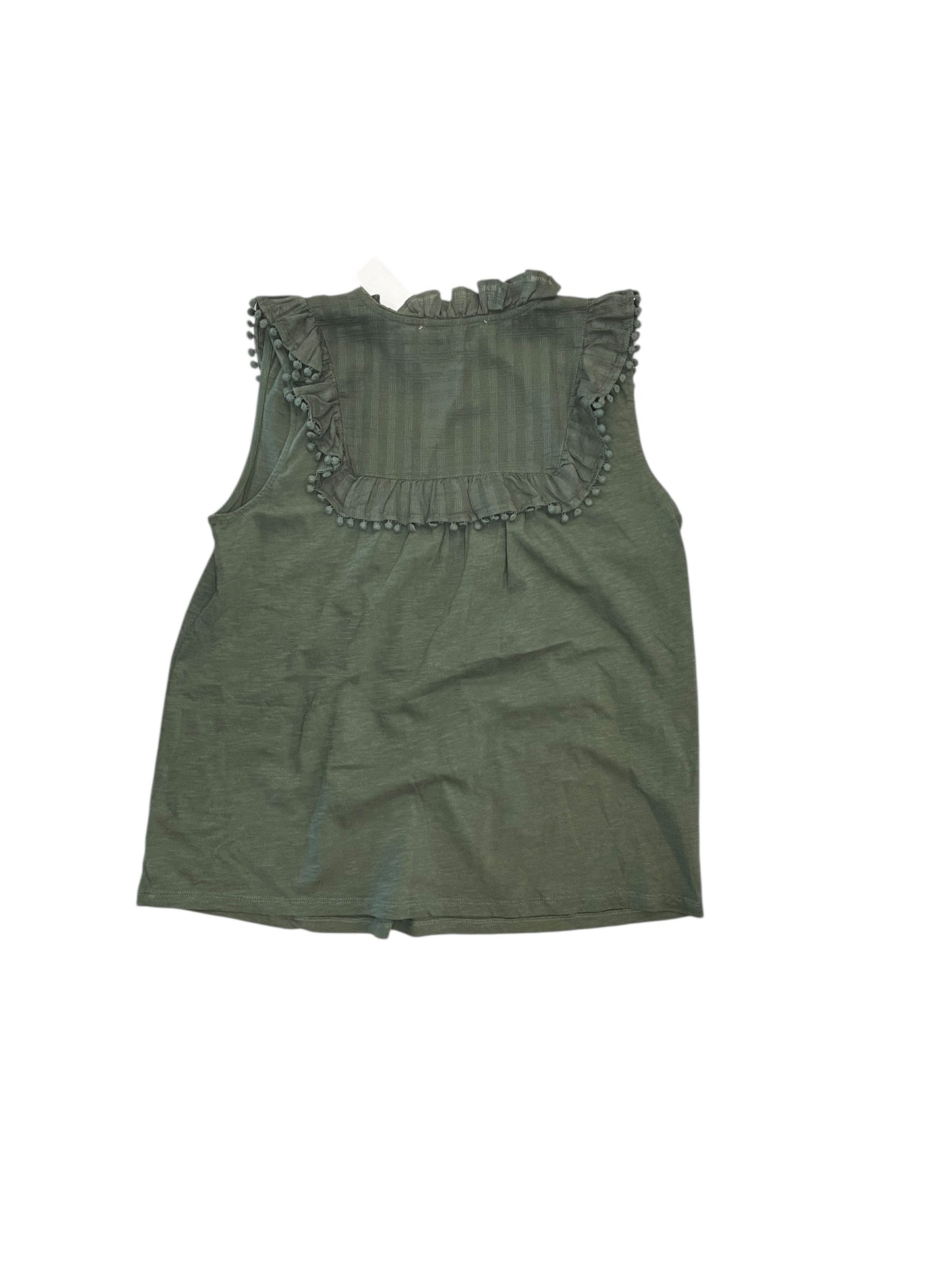 Blouse Sleeveless By Loft In Green, Size:M