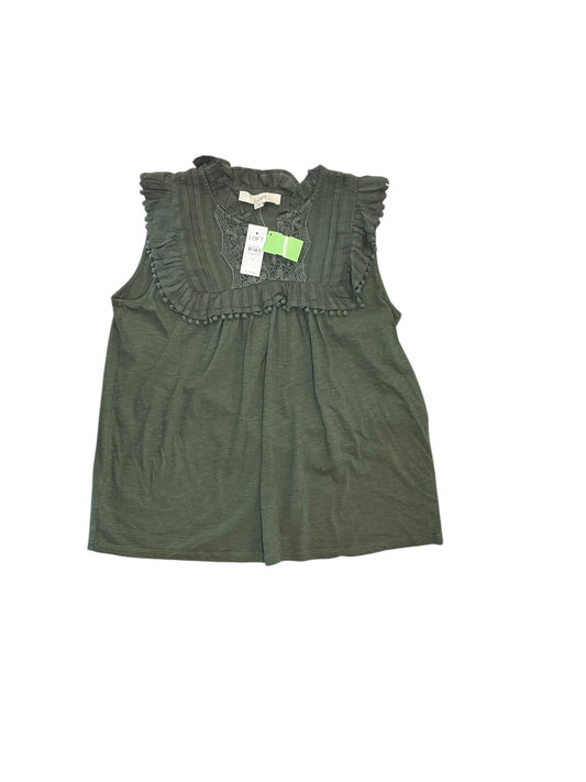 Blouse Sleeveless By Loft In Green, Size:M