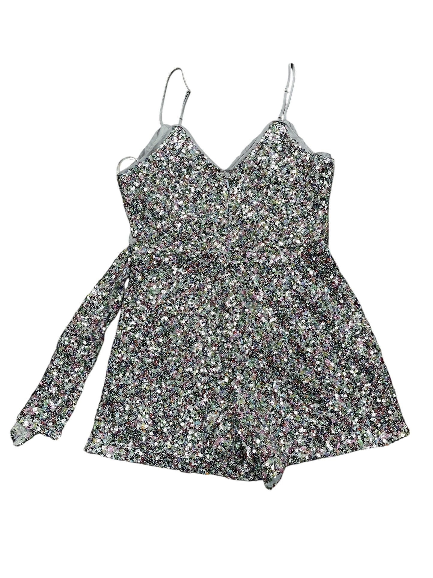 Romper By Lulus In Silver, Size:M