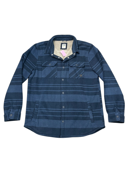 Jacket Shirt By Clothes Mentor In Navy, Size:Xl