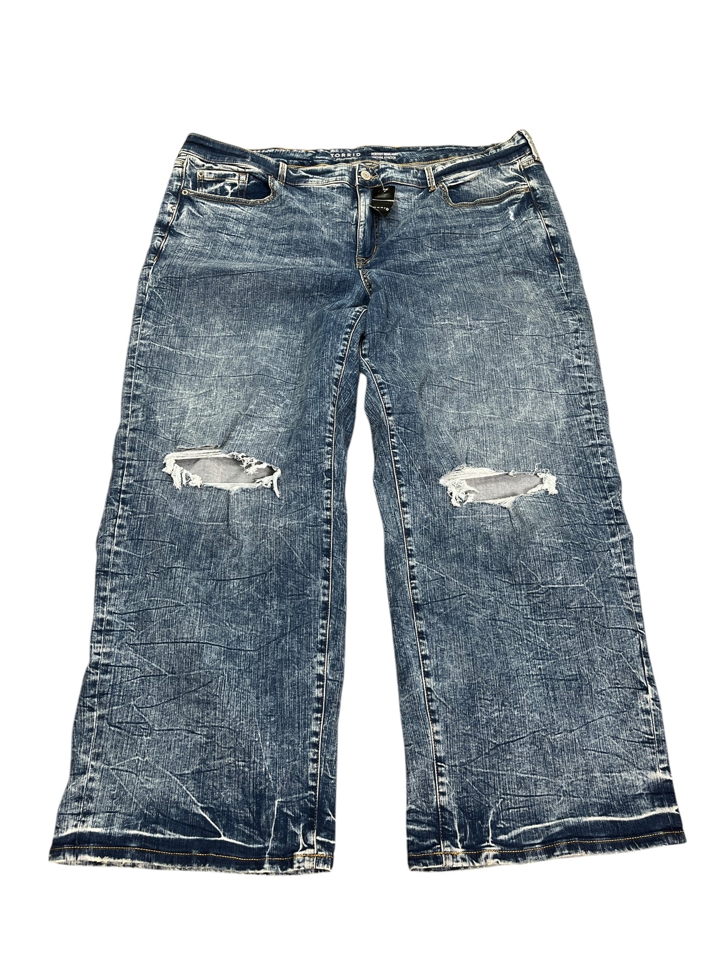 Jeans Wide Leg By Torrid In Blue Denim, Size:24