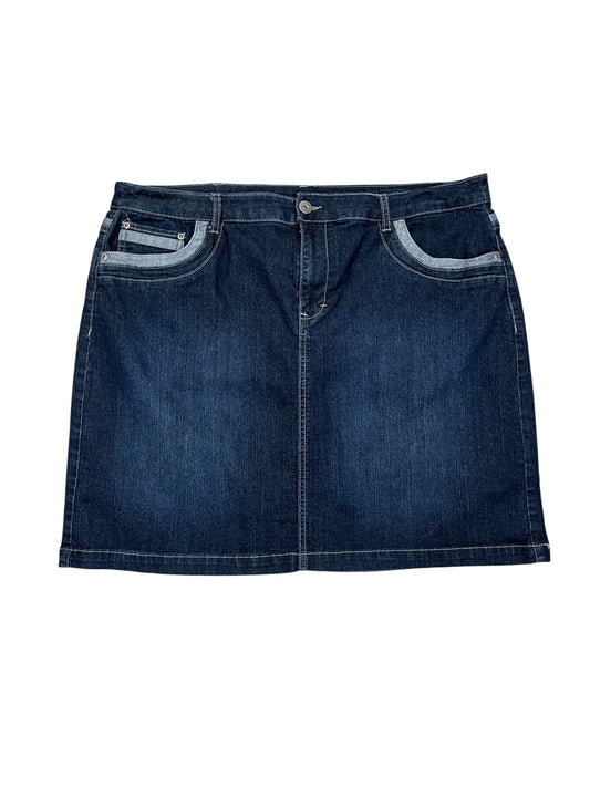 Skort By Cj Banks In Blue Denim, Size:2X