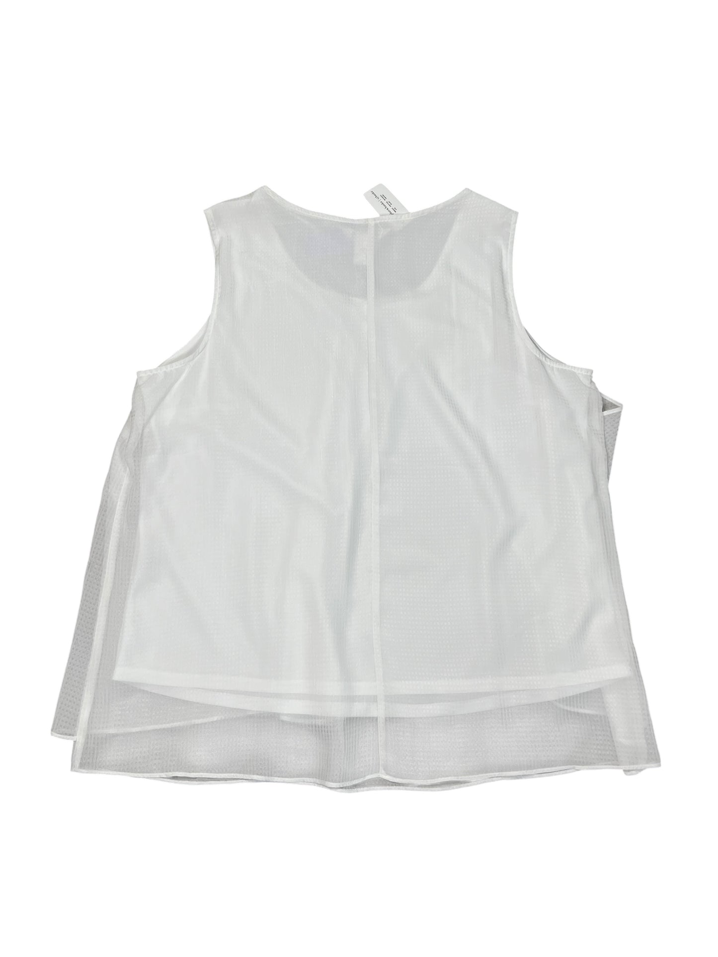 Blouse Sleeveless By Cj Banks In White, Size:1X
