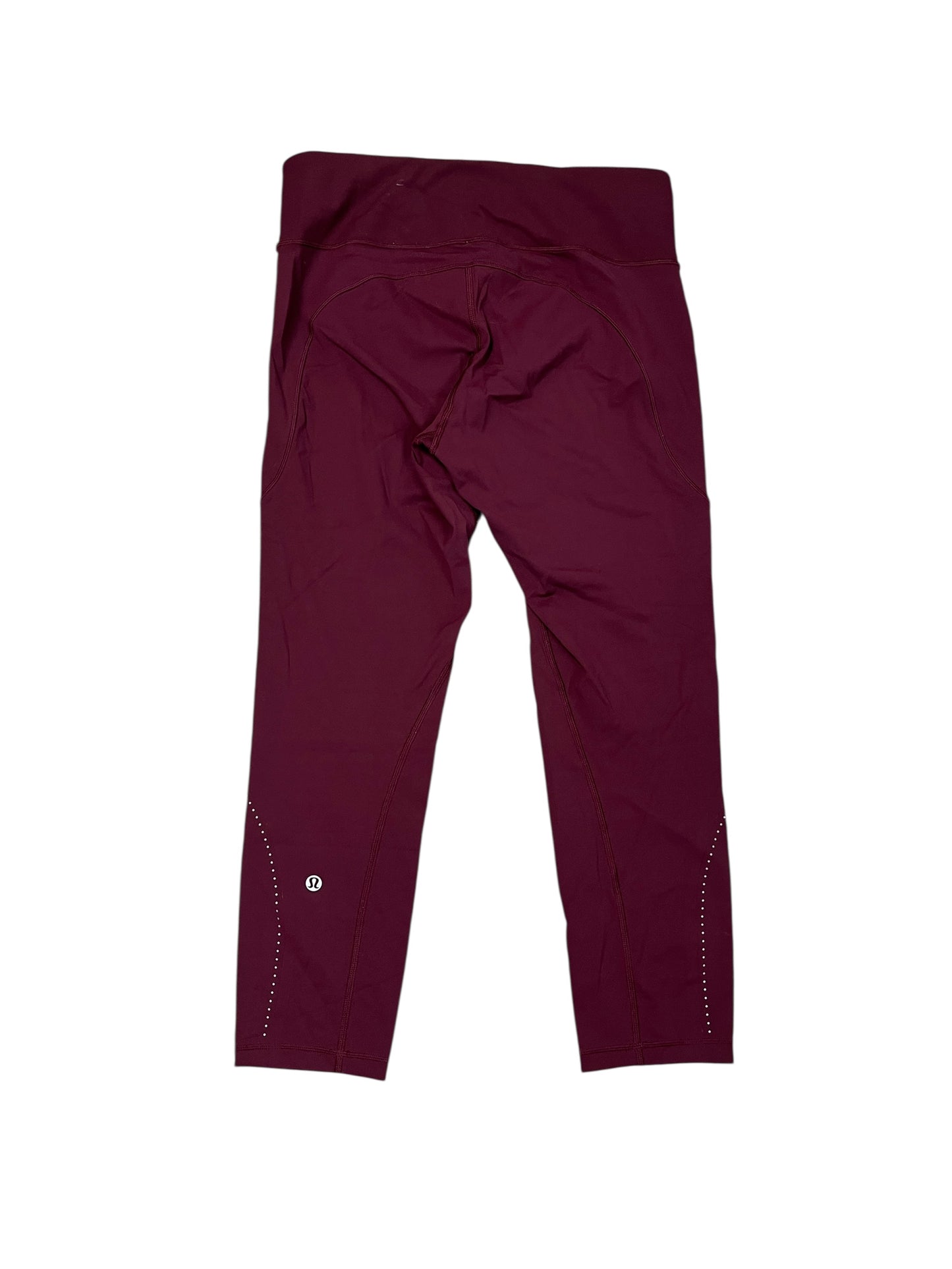 Athletic Leggings By Lululemon In Maroon, Size:M