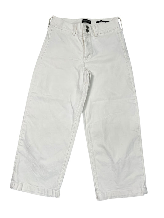 Jeans Wide Leg By Banana Republic In White, Size:6