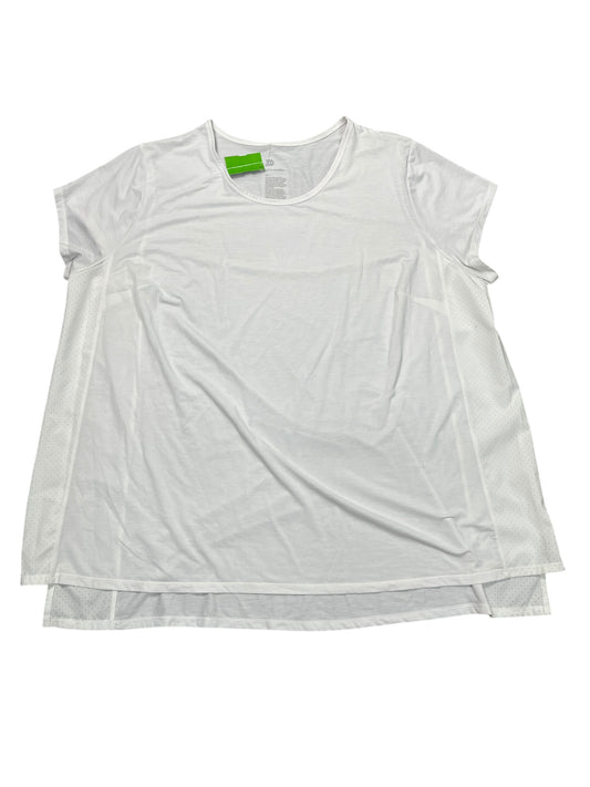 Athletic Top Ss By All In Motion In White, Size:2X