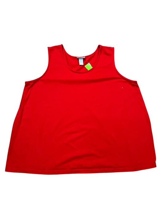 Tank Top By Liz And Me In Red, Size:4X