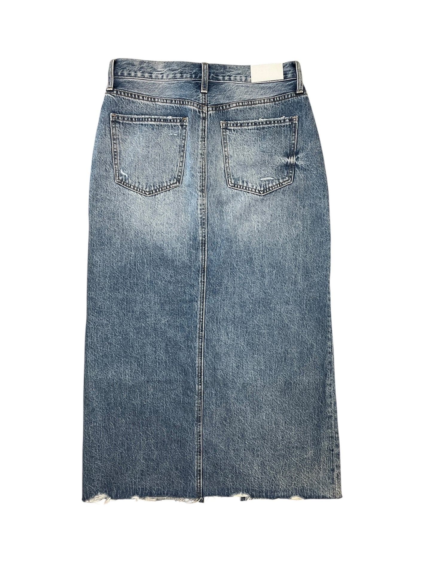Skirt Maxi By Pistola In Blue Denim, Size:M