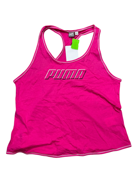Athletic Tank Top By Puma In Pink, Size:Xl