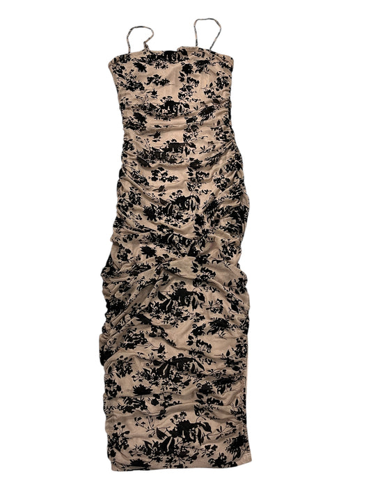 Dress Party Midi By Clothes Mentor In Brown, Size:S