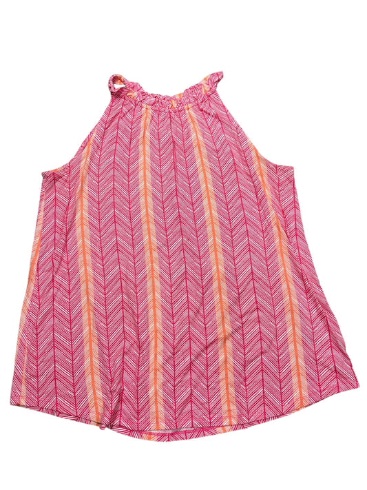 Top Sleeveless By Apt 9 In Orange & Pink, Size:M