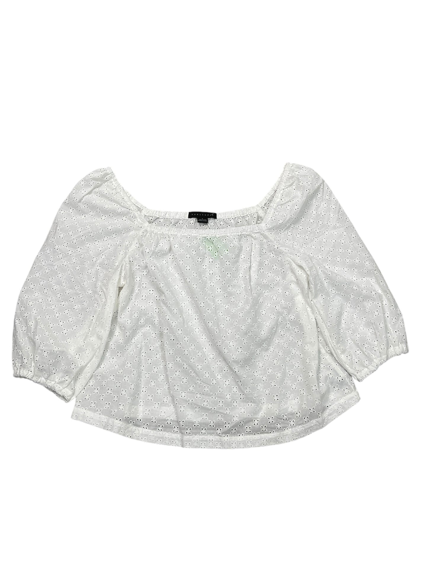 Top 3/4 Sleeve By Sanctuary In White, Size:L
