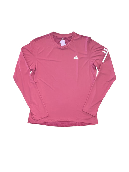 Athletic Top Ls Crewneck By Adidas In Pink, Size:M