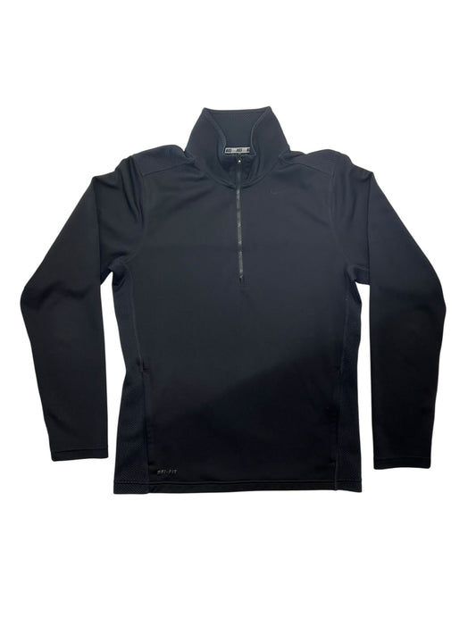 Athletic Top Ls Collar By Nike Apparel In Black, Size:S