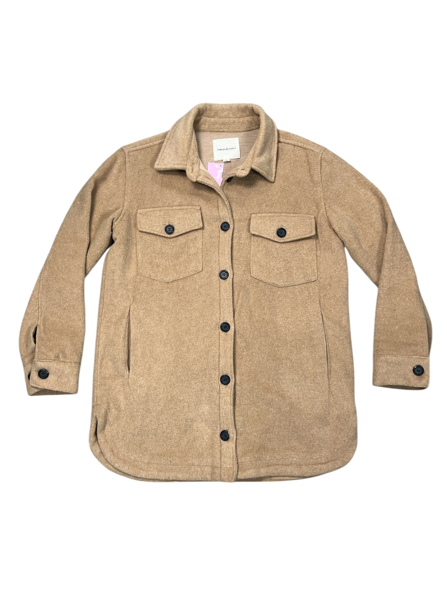 Jacket Shirt By Thread And Supply In Tan, Size:S