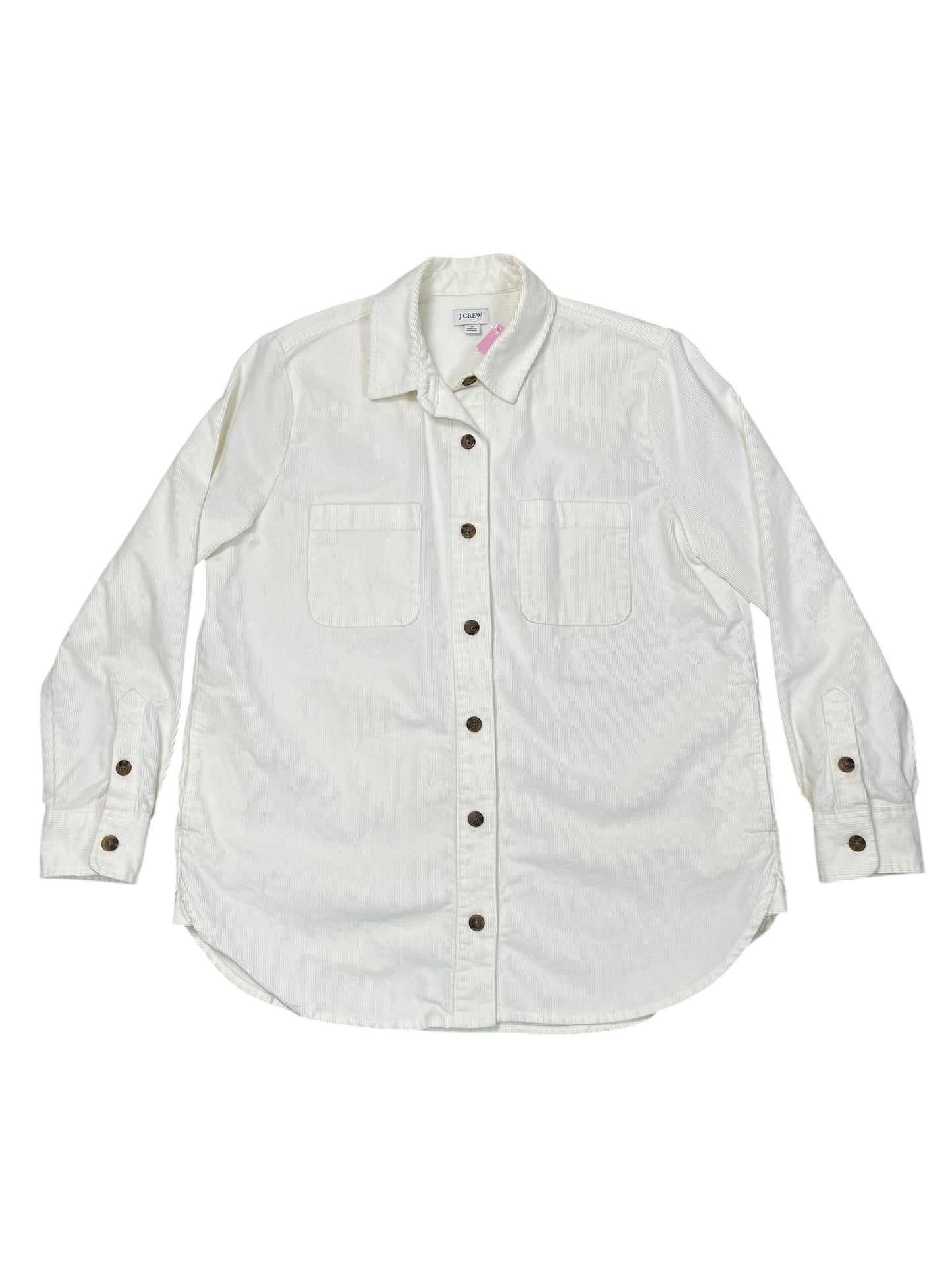 Jacket Shirt By J. Crew In Ivory, Size:S