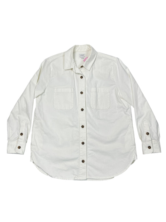 Jacket Shirt By J. Crew In Ivory, Size:S